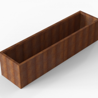 *Plantenbak Module+ Corten 240x60x56 cm