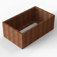 *Plantenbak Module+ Corten 150x90x56 cm