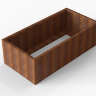 *Plantenbak Module+ Corten 180x90x56 cm