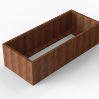 *Plantenbak Module+ Corten 210x90x56 cm
