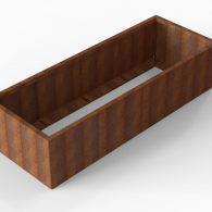 *Plantenbak Module+ Corten 240x90x56 cm