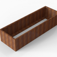 *Plantenbak Module+ Corten 270x90x56 cm