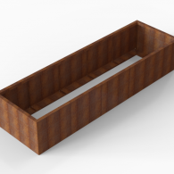 *Plantenbak Module+ Corten 300x90x56 cm