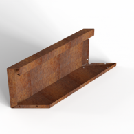 *Plantenbak Module+ Parallel paneel (E) 60x28 L CORTEN