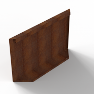 *Plantenbak Module+ Kopschot paneel (D) 90x56 CORTEN