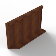 *Plantenbak Module+ Uitwendig hoekpaneel (B) 90x56 R CORTEN
