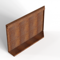 *Plantenbak Module+ Uitwendig hoekpaneel (B) 90x56 L CORTEN