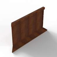 *Plantenbak Module+ Inwendig hoekpaneel (C) 90x56 R CORTEN