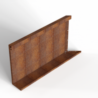 *Plantenbak Module+ Inwendig hoekpaneel (C) 90x56 L CORTEN