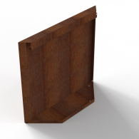 *Plantenbak Module+ Kopschot paneel (D) 60x56 CORTEN