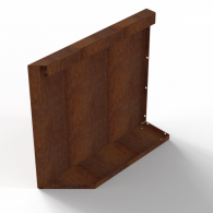 *Plantenbak Module+ Uitwendig hoekpaneel (B) 60x56 R CORTEN