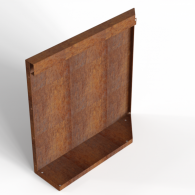 *Plantenbak Module+ Uitwendig hoekpaneel (B) 60x56 L CORTEN