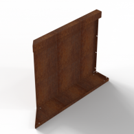 *Plantenbak Module+ Inwendig hoekpaneel (C) 60x56 R CORTEN