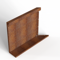 *Plantenbak Module+ Inwendig hoekpaneel (C) 60x56 L CORTEN