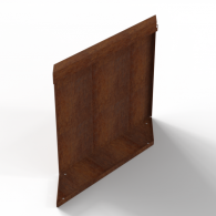 *Plantenbak Module+ Parallel paneel (E) 60x56 R CORTEN
