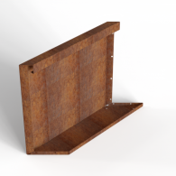 *Plantenbak Module+ Parallel paneel (E) 60x56 L CORTEN