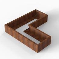 *Plantenbak Module+ Corten 150x150x28 cm (60cm diep)