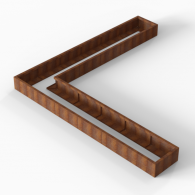 *Plantenbak Module+ Corten 360x360x28 cm (60cm diep)