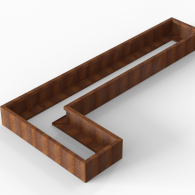 *Plantenbak Module+ Corten 330x150x28 cm (60cm diep)