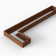 *Plantenbak Module+ Corten 420x150x28 cm (60cm diep)
