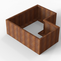*Plantenbak Module+ Corten 150x150x56 cm (90cm diep)
