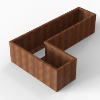 *Plantenbak Module+ Corten 240x150x56 cm (60cm diep)