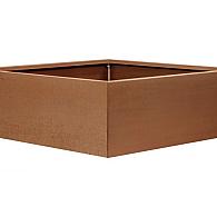 *Plantenbak Vlak Corten 300x300x60 cm