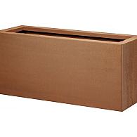 *Plantenbak Vlak Corten 90x30x80 cm, met poten of zwenkwielen leverbaar; een bodem is verplicht.
