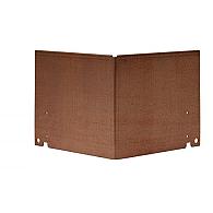 *Uitwendige hoek Kantopsluiting Double (flg) 16,5 cm CORTEN exclusief koppelplaat of koppelspies