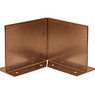 *Inwendige hoek Kantopsluiting Double (flg) 16,5 cm CORTEN exclusief koppelplaat of koppelspies