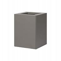 *Plantenbak Vlak Taupe 30x30x80 cm, met poten of zwenkwielen leverbaar; een bodem is verplicht.