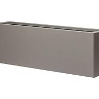 *Plantenbak Vlak Taupe 150x30x60 cm, met poten of zwenkwielen leverbaar; een bodem is verplicht.