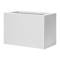 *Plantenbak Vlak Wit 60x30x80 cm, met poten of zwenkwielen leverbaar; een bodem is verplicht.