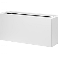 *Plantenbak Vlak Wit 90x30x60 cm, met poten of zwenkwielen leverbaar; een bodem is verplicht.