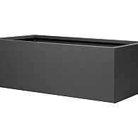 *Plantenbak Vlak Antraciet 120x60x80 cm, met poten of zwenkwielen leverbaar; een bodem is verplicht.