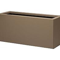 *Plantenbak Vlak Supra Bruin 90x30x40 cm, met poten of zwenkwielen leverbaar; een bodem is verplicht.