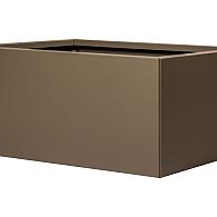 *Plantenbak Vlak Supra Bruin 90x60x60 cm, met poten of zwenkwielen leverbaar; een bodem is verplicht.