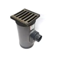 Straatkolk kunststof onder bak + gietijzeren deksel