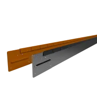 *Straightcurve Rigidline 100 mm, Gegalvaniseerd incl. 3 platte grondpennen en verbindingsplaat