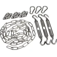 Schaduwdoek Bevestigingsset Driehoek RVS