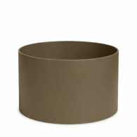 *Kunststof Plantenbak Vita Supra Bruin ø50x39 cm, zwenkwielen zijn mogelijk (4st) toepasbaar voor binnen gebruik