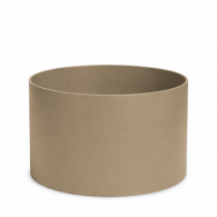 *Kunststof Plantenbak Vita Sepia Beige ø50x39 cm, zwenkwielen zijn mogelijk (4st) toepasbaar voor binnen gebruik