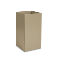 *Kunststof Plantenbak Linea Sepia Beige 40x40x75 cm, zwenkwielen zijn mogelijk (4st) toepasbaar voor binnen gebruik