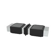 *Cobra Alu verbinder L-120 mm voor 30x50mm alu 1 set = 4 stuks