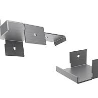 *StructurAL- Alu afwerklijst clip boven/onder 2x4st incl. schroeven