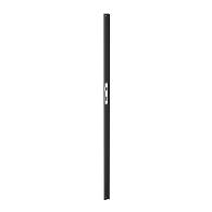 *Aanslaglat met slotlijst L 183cm RAL9005 voor poort (2891-2942)