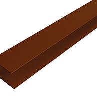 *Alu WEO Essential Gardenwall F-profiel Ipé 35x45mm L-300 cm RAL8028