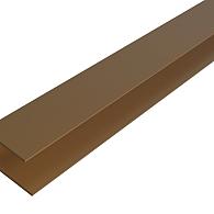 *Alu WEO Essential Gardenwall F-profiel Teak 35x45mm L-300 cm RAL8024