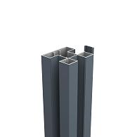 *Boston alu H paal 75x75mm L-124 cm RAL7016 incl. alu afwerkingsprofiel 6x24mm L-124cm