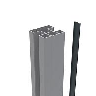 *Boston alu Klikprofiel 6x24mm L-234cm RAL7016  tbv alu H paal L-234cm